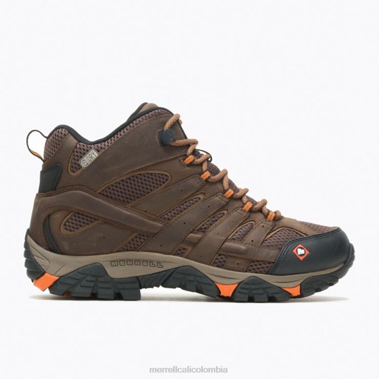 82LP6389 arcilla hombres Merrell Bota de trabajo moab vertex mid impermeable sr ancho ancho (j31239w) zapatos