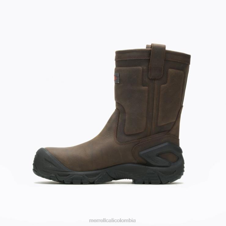 82LP6452 Café exprés hombres Merrell Bota de trabajo impermeable con puntera de cuero Strongfield (j099315) zapatos