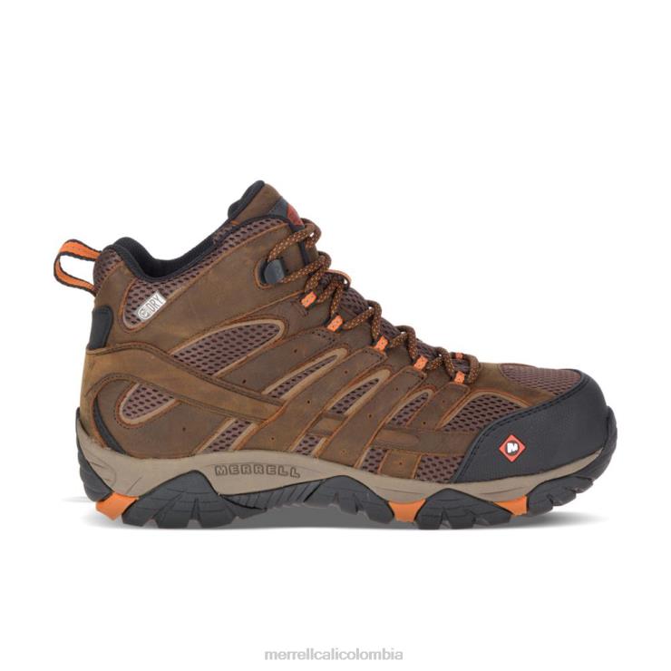 82LP6651 arcilla hombres Merrell Bota de trabajo con puntera compuesta impermeable de media altura Vertex de Moab (j11617) zapatos