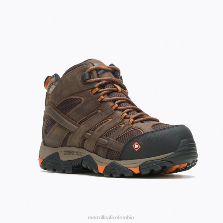 82LP6651 arcilla hombres Merrell Bota de trabajo con puntera compuesta impermeable de media altura Vertex de Moab (j11617) zapatos