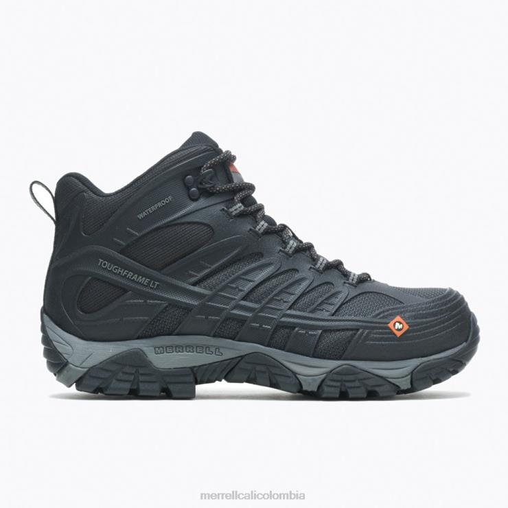 82LP6342 negro hombres Merrell Moab speed mid impermeable fibra de carbono ancho ancho (j099429w) zapatos