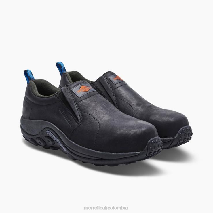 82LP6345 negro hombres Merrell Zapato de trabajo con puntera de cuero tipo mocasín Jungle (j099317) zapatos