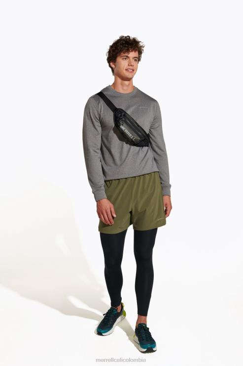 82LP6406 aceituna polvorienta hombres Merrell trail running corto (jmf26581-326) ropa