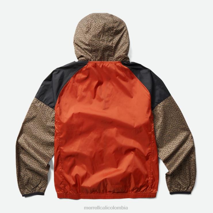 82LP6775 tinte arcilla/sepia hombres Merrell caparazón contra el viento empacable de aliso (jms26322-933) ropa