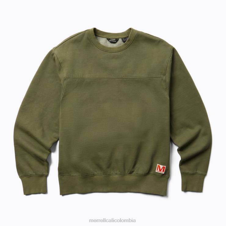 82LP6329 aceituna polvorienta hombres Merrell tripulación de exploración (jmf26834-326) ropa