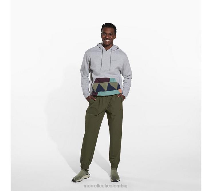82LP6557 brezo gris hombres Merrell sudadera con capucha de chatarra (jms26641-050) ropa