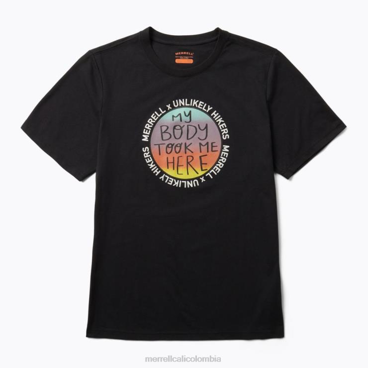 82LP6451 negro hombres Unlikely Hikers X Merrell camiseta de manga corta (jms26681-010) ropa