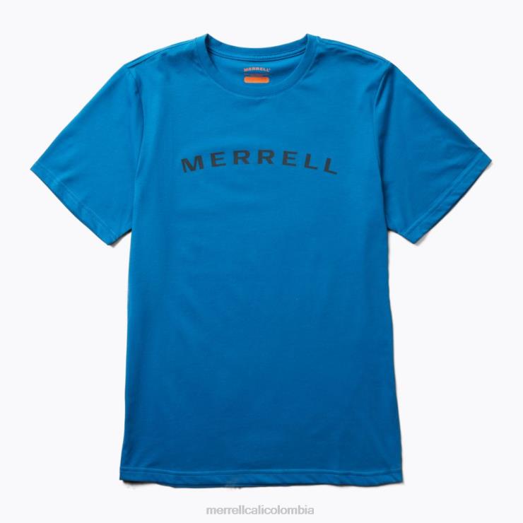 82LP6583 azul hombres Merrell camiseta de manga corta con marca denominativa (jms26332-352) ropa