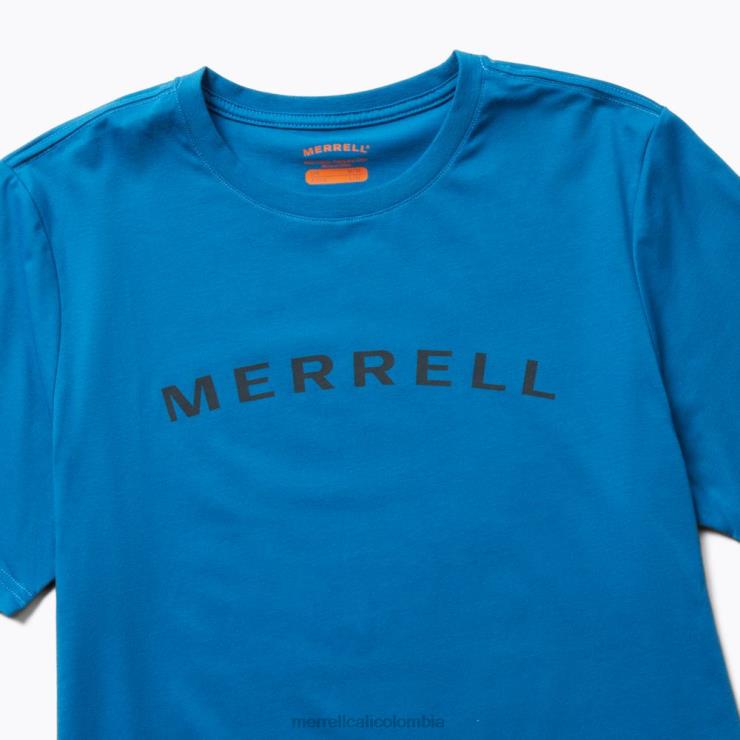 82LP6583 azul hombres Merrell camiseta de manga corta con marca denominativa (jms26332-352) ropa
