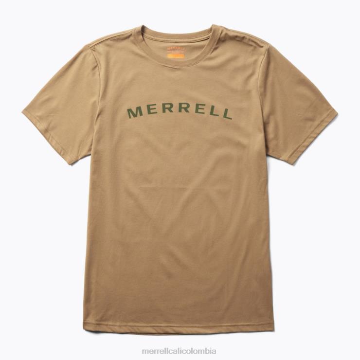 82LP6586 tinte sepia hombres Merrell camiseta de manga corta con marca denominativa (jms26332-176) ropa