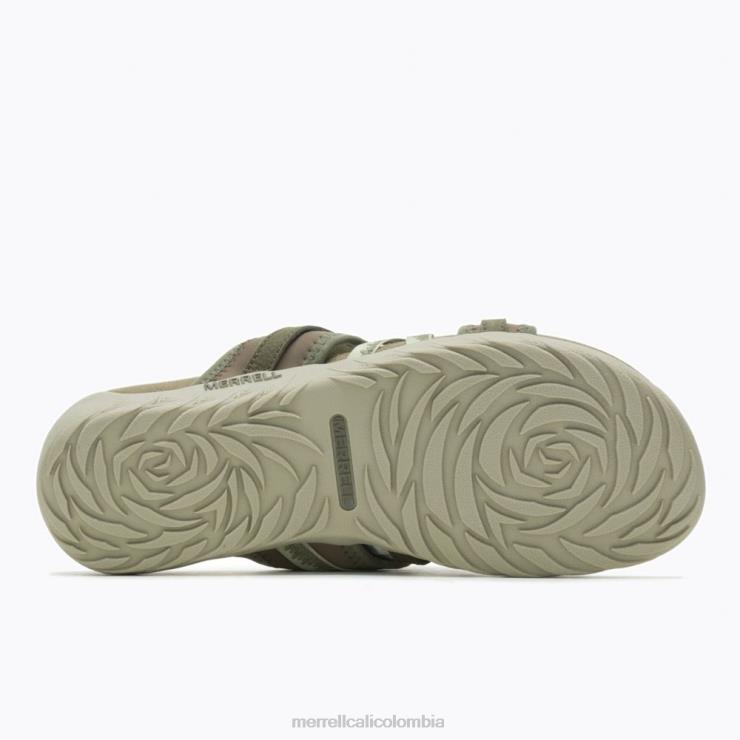 82LP61071 aceituna mujer Merrell diapositiva cush terran 3 (j004586) zapatos