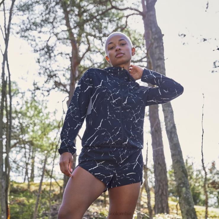 82LP61192 estampado de relámpagos mujer Merrell chaqueta de trail running (jwf26556-970) ropa