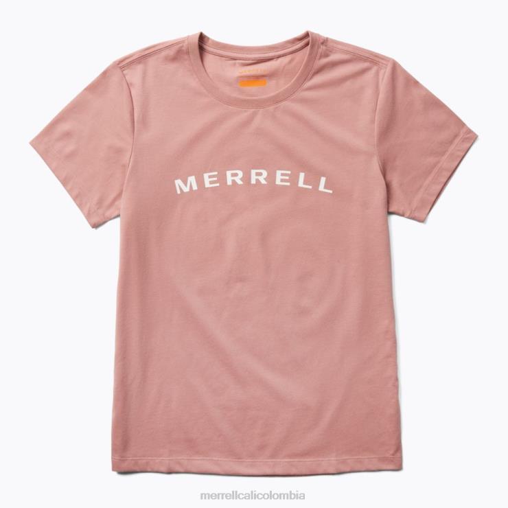 82LP61301 rosa ceniza mujer Merrell camiseta de manga corta con marca denominativa (jws26368-627) ropa