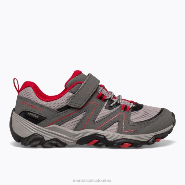 82LP61351 gris/rojo/negro niños Merrell búsqueda de sendero (mk263181) zapatos