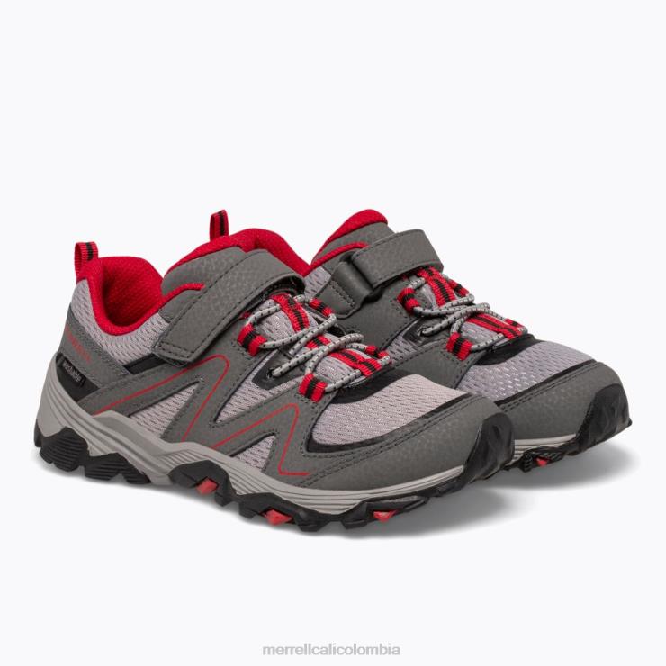 82LP61351 gris/rojo/negro niños Merrell búsqueda de sendero (mk263181) zapatos