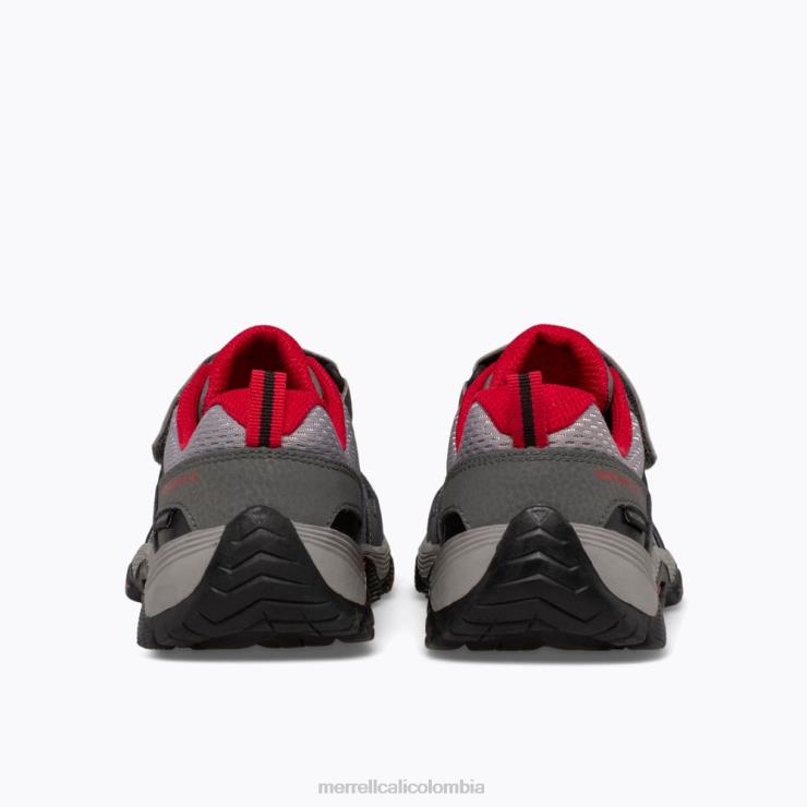 82LP61351 gris/rojo/negro niños Merrell búsqueda de sendero (mk263181) zapatos