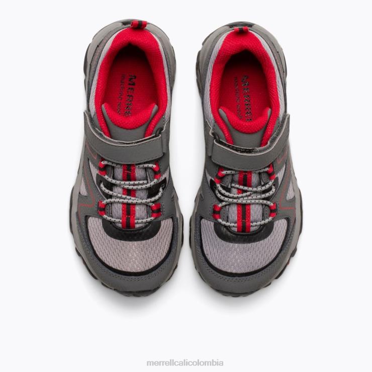82LP61351 gris/rojo/negro niños Merrell búsqueda de sendero (mk263181) zapatos