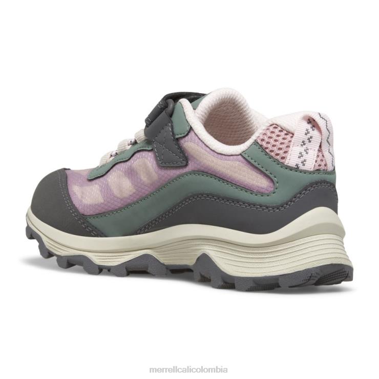 82LP61361 rosa polvoriento/oliva niños Merrell Moab velocidad baja aire acondicionado impermeable (mk167235) zapatos