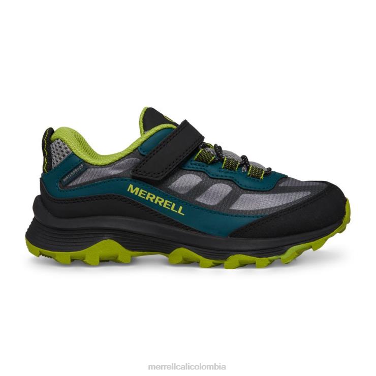 82LP61365 verde intenso/negro niños Merrell Moab velocidad baja aire acondicionado impermeable (mk267111) zapatos