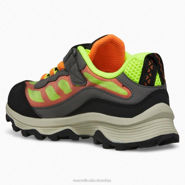 82LP61366 gris/alta visibilidad/naranja niños Merrell Moab velocidad baja aire acondicionado impermeable (mk266774) zapatos