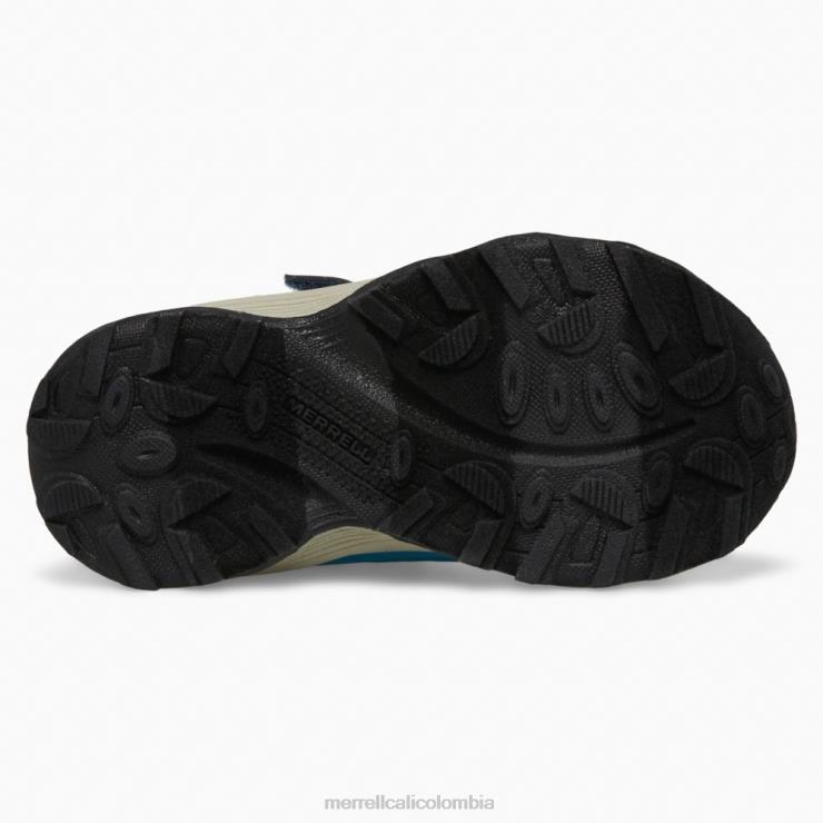 82LP61368 azul marino/alta visibilidad niños Merrell moab velocidad baja aire acondicionado jr. zapatilla impermeable (ml267122) zapatos