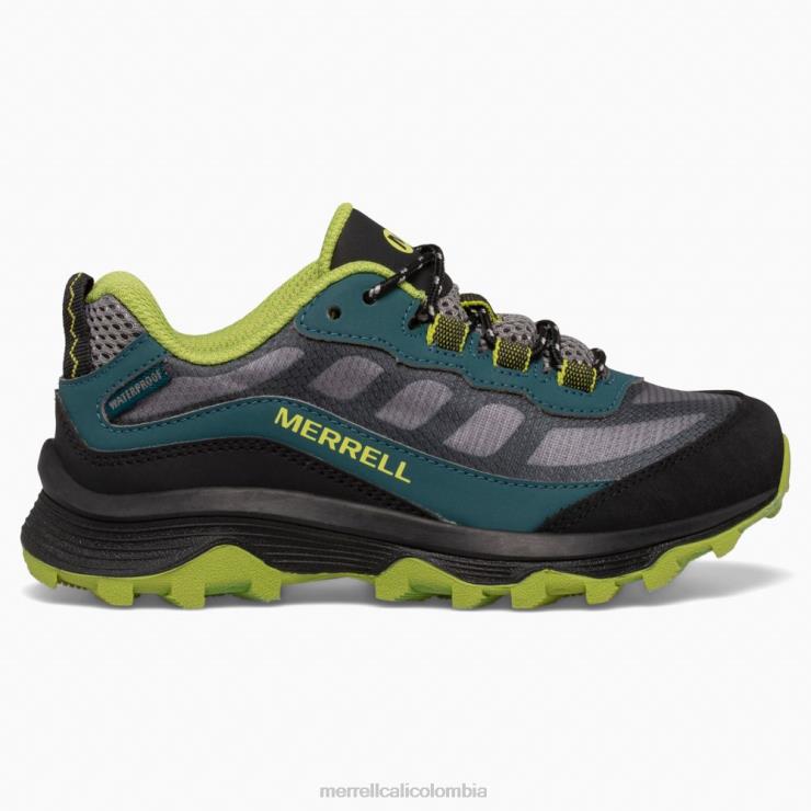 82LP61370 verde intenso/negro niños Merrell Moab velocidad baja impermeable (mk266264) zapatos