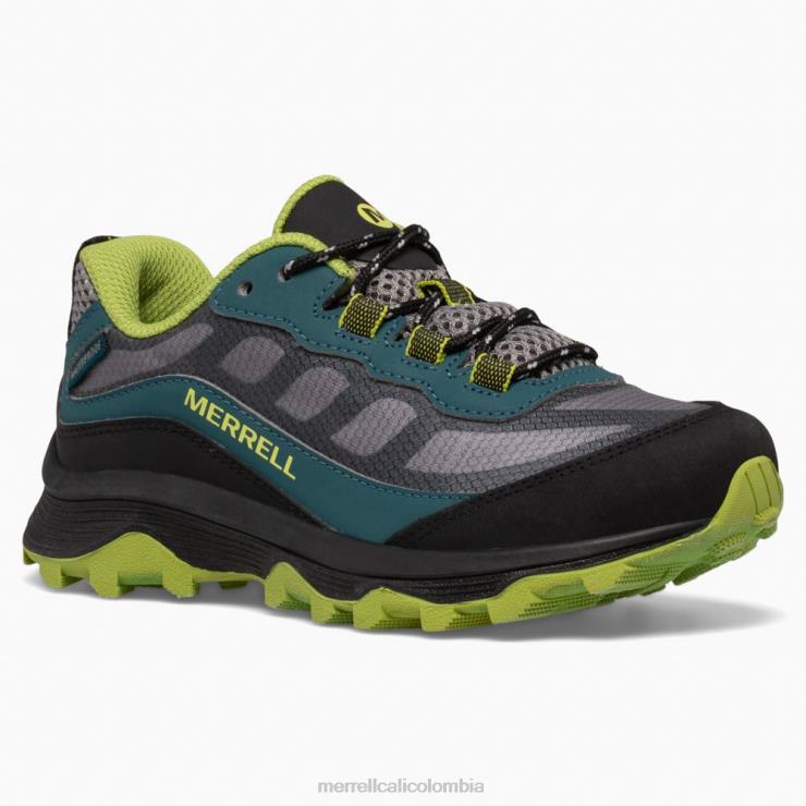 82LP61370 verde intenso/negro niños Merrell Moab velocidad baja impermeable (mk266264) zapatos
