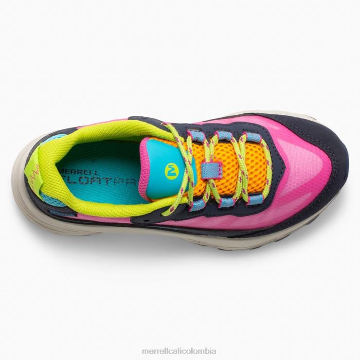 82LP61371 azul marino/multicolor niños Merrell Moab velocidad baja impermeable (mk166215) zapatos