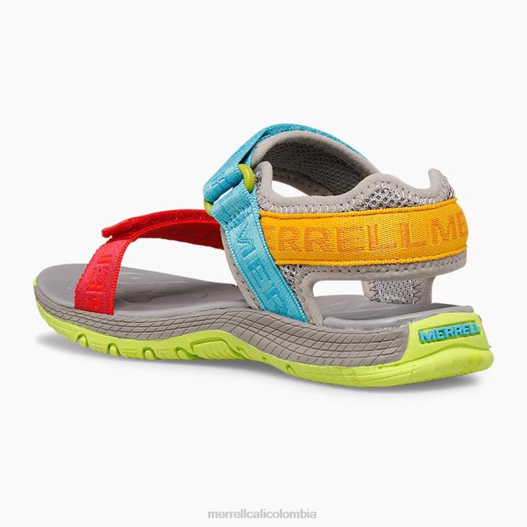 82LP61400 logotipo gris/multicolor niños Merrell sandalia web kahuna (mk265674k) zapatos