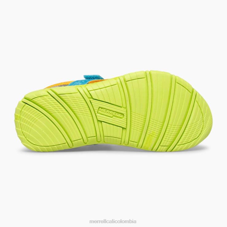 82LP61400 logotipo gris/multicolor niños Merrell sandalia web kahuna (mk265674k) zapatos