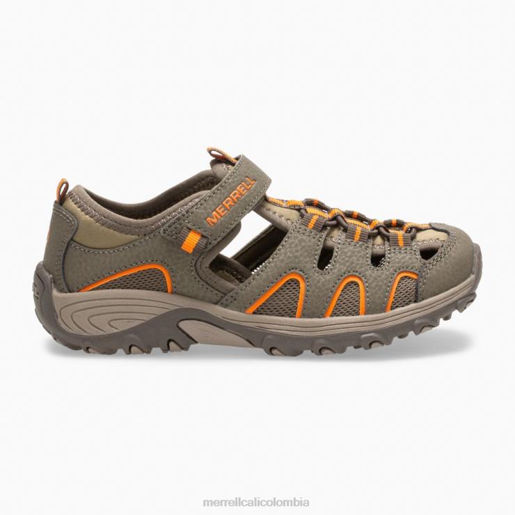 82LP61411 humo de pistola/naranja niños Merrell Sandalia de excursionista Hydro H2o (mk261856k) zapatos