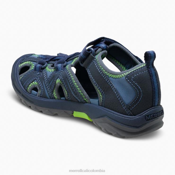 82LP61413 azul marino / verde niños Merrell sandalia hidro (my53375) zapatos