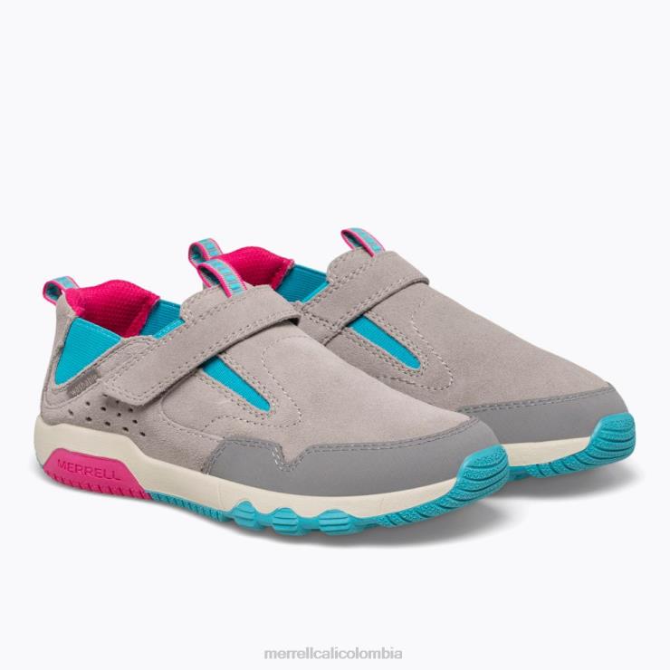 82LP61425 gris/turco/baya niños Merrell moc de exploración libre en la jungla (mk165222) zapatos