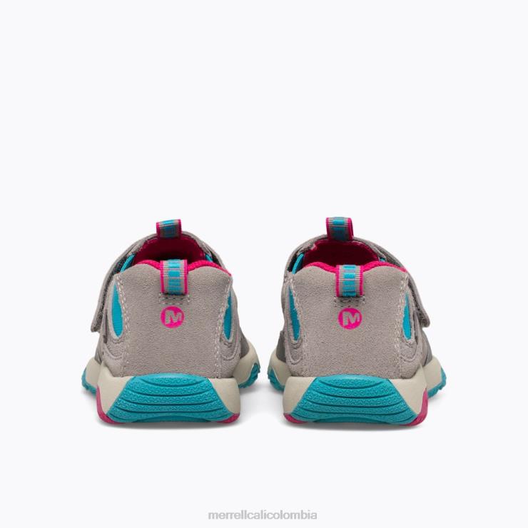 82LP61425 gris/turco/baya niños Merrell moc de exploración libre en la jungla (mk165222) zapatos