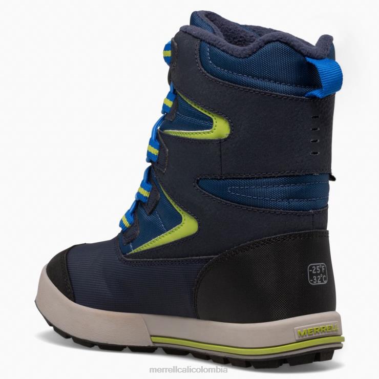 82LP61479 azul marino/cidra niños Merrell Bota banco de nieve 3.0 (mk266222k) zapatos