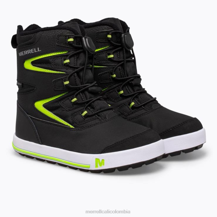 82LP61480 negro/gris/verde niños Merrell Bota banco de nieve 3.0 (mk265035k) zapatos