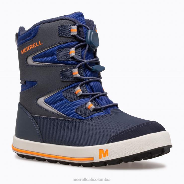 82LP61482 azul marino/cobalto/naranja niños Merrell Bota banco de nieve 3.0 (mk265184k) zapatos