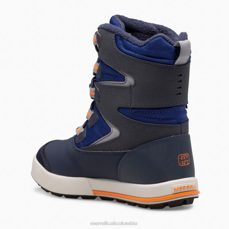 82LP61482 azul marino/cobalto/naranja niños Merrell Bota banco de nieve 3.0 (mk265184k) zapatos