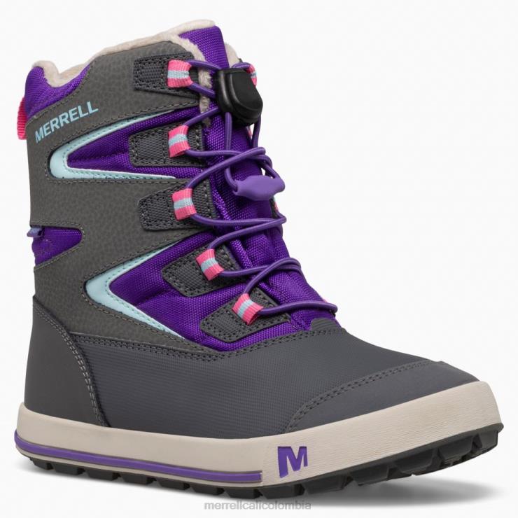 82LP61484 ultravioleta/gris niños Merrell Bota banco de nieve 3.0 (mk166223k) zapatos