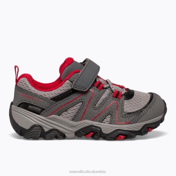 82LP61348 gris/rojo/negro niños Merrell búsqueda de senderos jr. (ml263182) zapatos