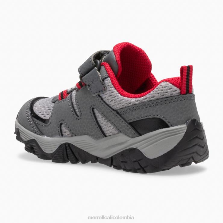 82LP61348 gris/rojo/negro niños Merrell búsqueda de senderos jr. (ml263182) zapatos
