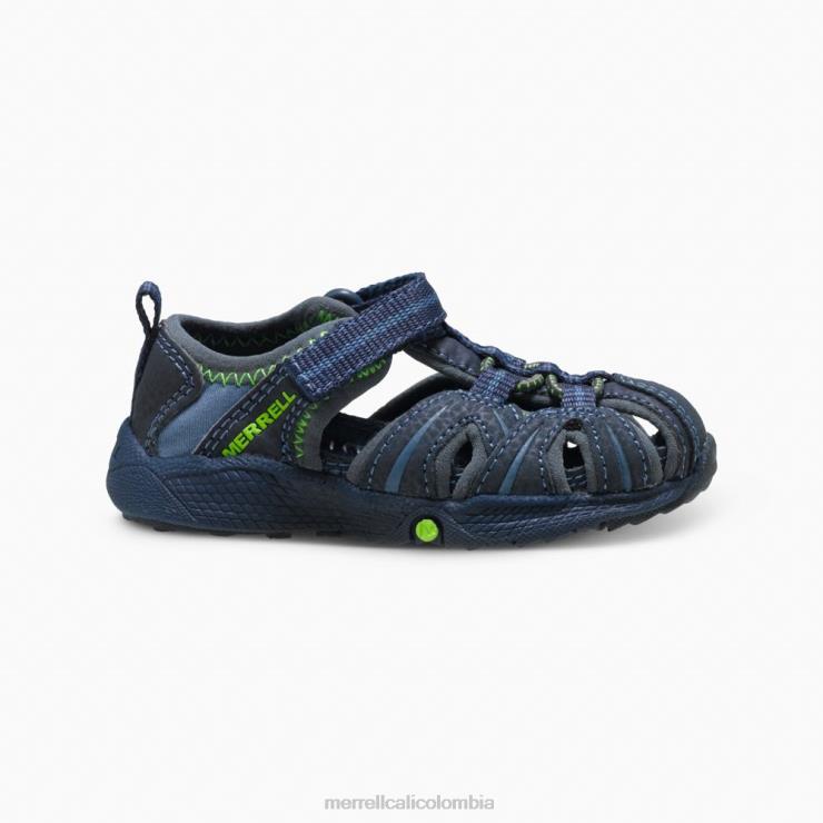 82LP61407 azul marino / verde niños Merrell hidro jr. sandalia (mt53375) zapatos
