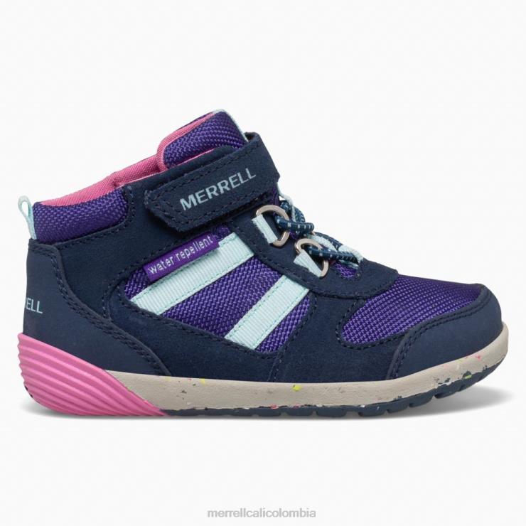 82LP61458 azul marino/rosa niños Merrell caminante bare step ridge jr (ml166271) zapatos