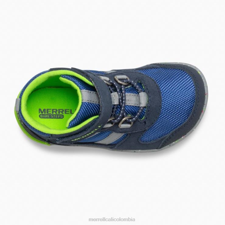 82LP61459 azul marino/verde niños Merrell caminante bare step ridge jr (ml262608) zapatos