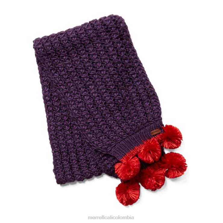 82LP6562 burdeos/lava unisexo Merrell bufanda con pompón del comienzo del sendero (jaf26279-620) accesorios