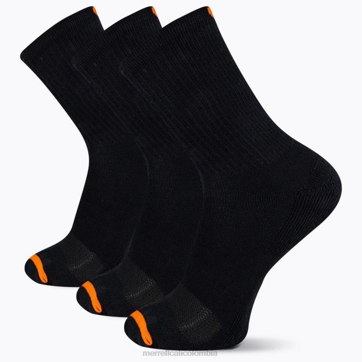 82LP6213 negro unisexo Merrell Pack de 3 calcetines deportivos de algodón acolchados (jsf26607-011) accesorios