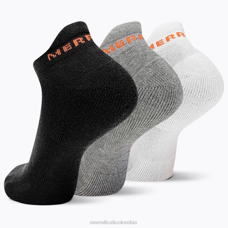 82LP6274 negro surtido unisexo Merrell Pack de 3 calcetines de corte bajo con lengüeta de algodón (jsf26528-001) accesorios